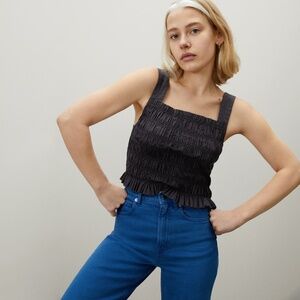 Everlane The Smock Cami Black Base - Size XS